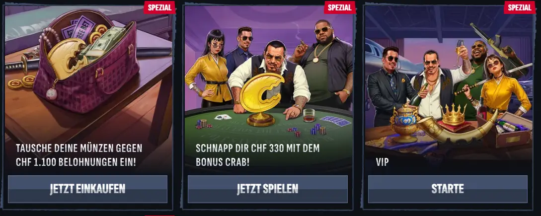 Wöchentliche Promotionen – Challenges, Missionen und regelmässige Belohnungen